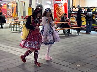28 oktober - Tokyo - extravagante kleding, in Tokyo 's avonds heel gewoon