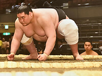 29 oktober - Tokyo - 15 - Hakuō Shō : de beroemdste rikishi (sumo-worstelaar) van Japan; 155 kilo