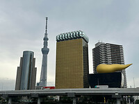31 oktober - Tokyo - 11 - De Asahi Beer Hall met 'pilsglas en schuim'
