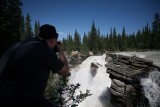 Ik aan het "werk" bij de Athabasca waterval