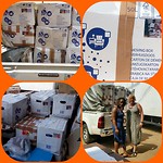 42 verhuisdozen vol met spullen voor de missie
