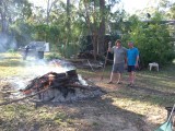 Overleg voor de camp oven