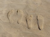 We left our footprints on Bondi Beach!