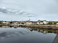 Bergerac vanaf de brug over de Dordogne