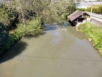 De rivier Louts met lavoir bij Hagetmau