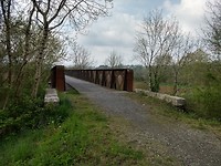 Oude spoorbrug vlak voor Saint Palais