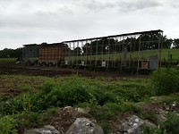 Kippengaas constructie voor drogen van mais