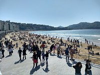 Het is gezellig druk in San Sebastian