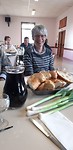 Aan het knoflook ontbijt