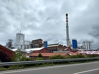 Het grote fabriekscomplex van Solvay