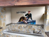 Mooi beschilderde wasplaats in het gehucht San Pedro