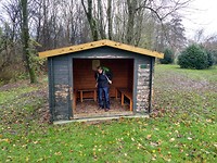 Schuilhut op de golfbaan