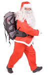 kerstman met rugzak