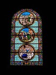 Raam in kerk van Monastier