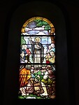 Gebrandschilderd raam kerk van Landos