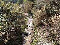 Natte voeten op de oude route Corscia-Cuccia
