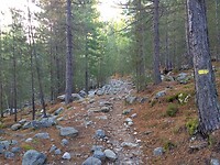 Begin route naar lac Nino