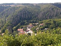 Uitzicht op Treseburg