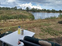 Ons camperplekje langs de Elbe