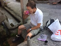 Koffiestop bij wasplaats