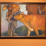 Aurelio Areta, Boer met koe en kalf, 1951