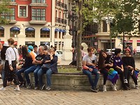 Druk op straat