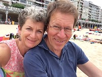Samen op het strand