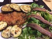 Grgrilde groenten met ansjovis