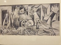 Picasso: Voorstudies van de “Guernica” op papier. Gemaakt in 1937