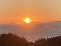 De zon gaat onder