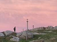 De lucht kleurt rood