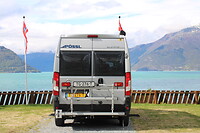 Onze campingplaats in Kinsarvik aan het Sørfjord