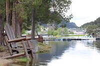 Uitzicht vanaf onze staplek op “camping Fagernes”