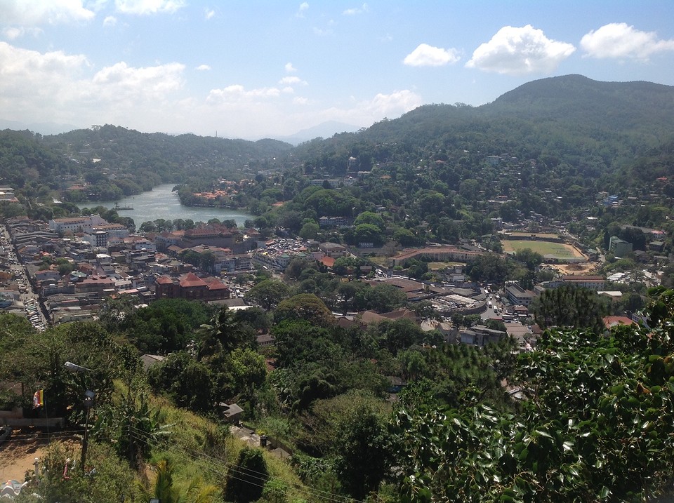 Uitzicht op Kandy