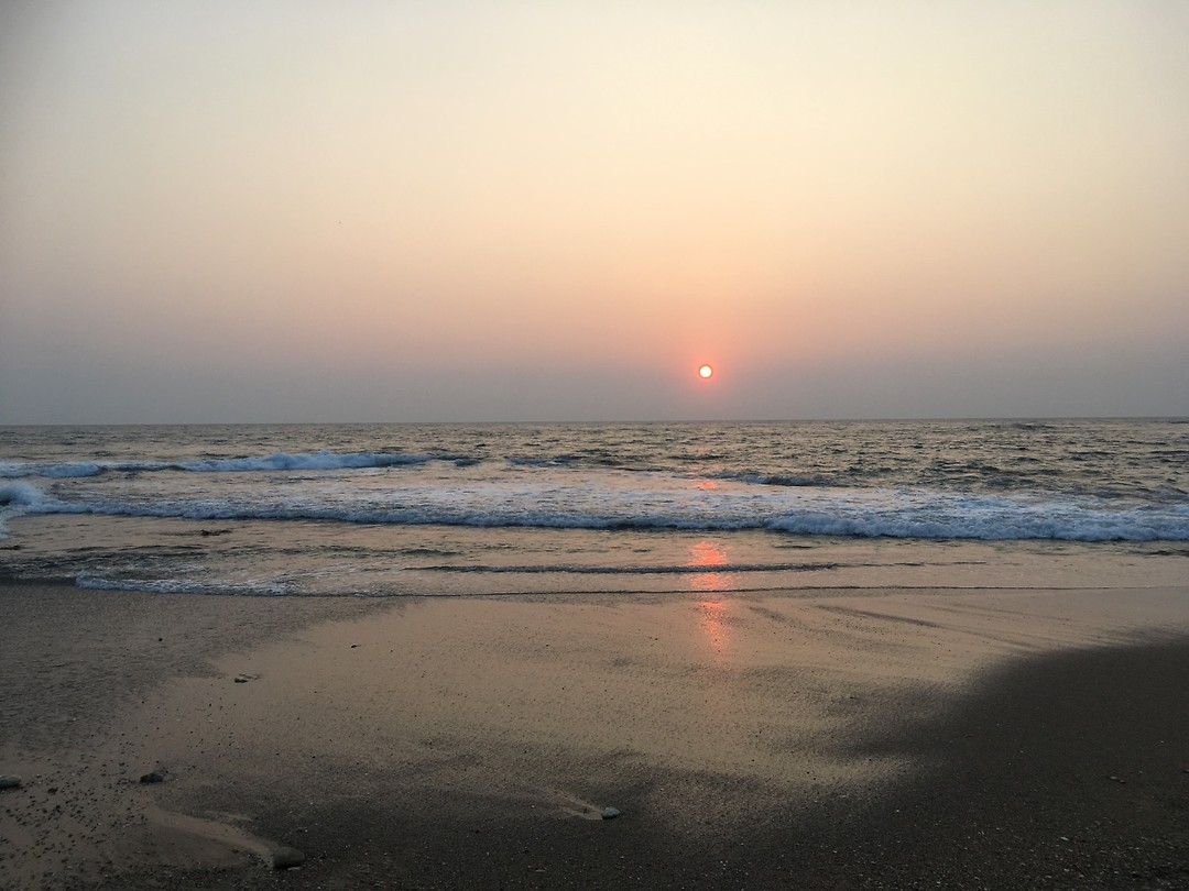 Zonsondergang in Galle strand