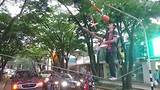 Straatartiest in Medellin.