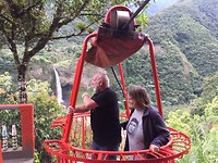 De Tarabita - transport voor na gebruik van de Zipline.