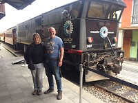 Klaar voor de treinrit “Nariz del Diablo” vanuit Alausi.