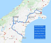 6. Nieuw Zeeland - Zuid eiland route