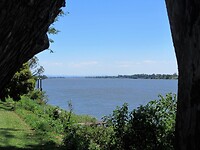 Zicht vanaf de camping in Arrawarra.