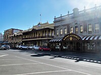 Het "Mining Exchange Gebouw" aan de historische hoofdweg van Ballarat.