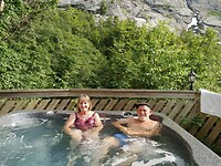 Het genieten in de jacuzzi was van korte duur helaas.