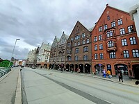 De overgebleven Hanze pakhuizen Bryggen