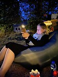 Buiten in de luchtzitzak