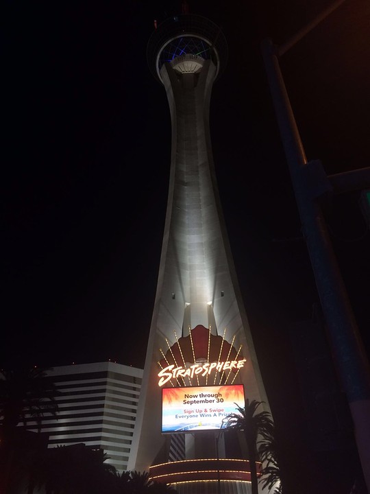 Stratosphere Tower by night