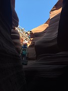 Entering de Lower Antelope Canyon
