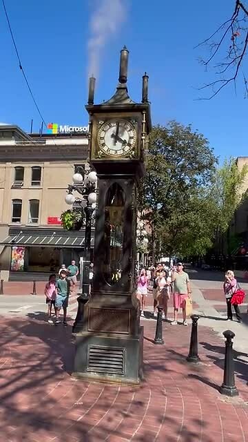 Gastown  Steam clock  🇨🇦😍