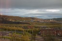 Kiruna, zicht op de mijn.