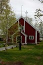 Kerk in Jukkasjärvi.