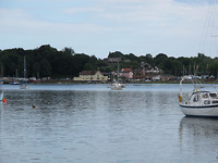 Aan een mooring bij Pin Mill